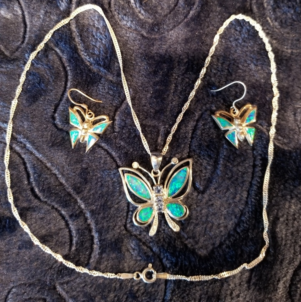 🦋Butterfly necklace and earring set🦋